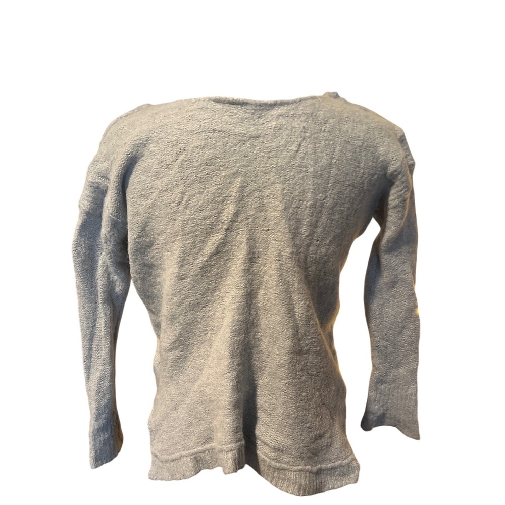 Free People Light Grey Alpaca Blend V Neck Long Sleeve Sweater XS - Picture 5 of 8